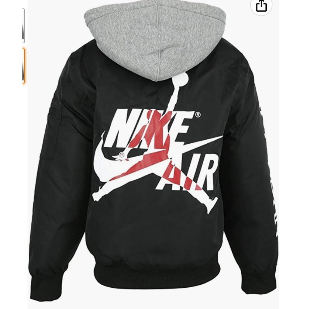 Nike Kids Black and Gray Puffer Jacket